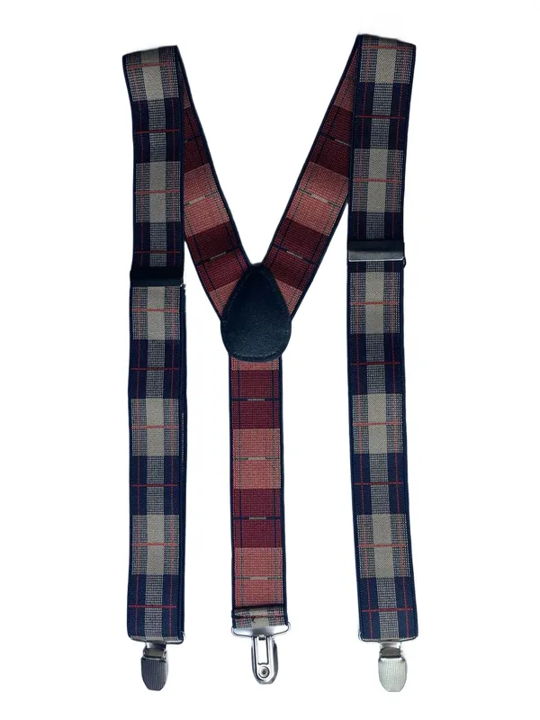 Mens_Adjustable_Elastic_Suspenders_with_Red_and_Navy_Plaid_Pattern__Classic_Y-Back_Braces_with_Heavy-Duty_Metal_Clips__Durable_Stretch_Fabric_for_Formal,_Wedding,_Party,_Business,_and_Casual_Outfits_(Checkered_Tartan_Design)