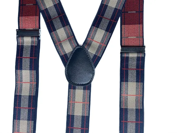 Mens_Adjustable_Elastic_Suspenders_with_Red_and_Navy_Plaid_Pattern__Classic_Y-Back_Braces_with_Heavy-Duty_Metal_Clips__Durable_Stretch_Fabric_for_Formal,_Wedding,_Party,_Business,_and_Casual_Outfits_(Checkered_Tartan_Design)