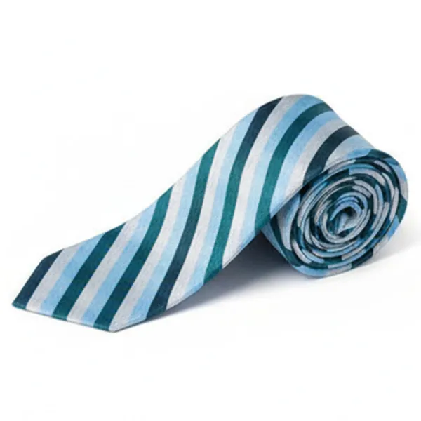 Multicolour_Stripes_Design,_Poly_Cotton_Smooth_Fabric,Backslash_Stripes_Neck_Tie_With_Pocket_Square