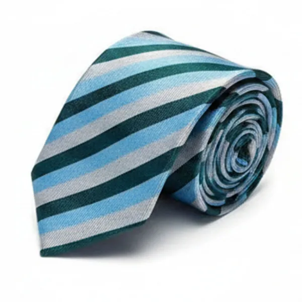 Multicolour_Stripes_Design,_Poly_Cotton_Smooth_Fabric,Backslash_Stripes_Neck_Tie_With_Pocket_Square