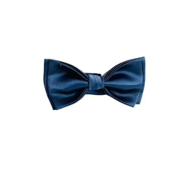 Blue_Men_Fashion_Bow,_Cotton_Smooth_Fabric,_Double_Layered_Color_Neck_Bow