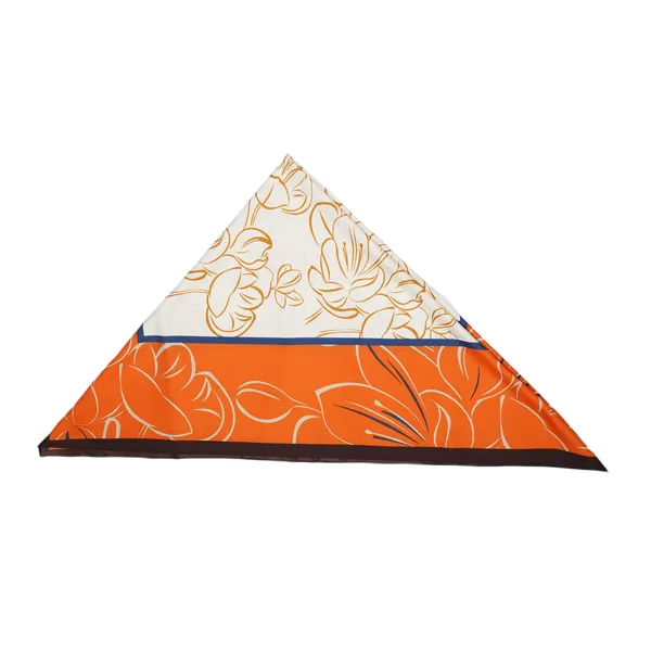 Calixto_Luxury_Silk_Satin_Scarf_for_Women_–_Elegant_Floral_Print_Square_Neck_Scarf,_Headscarf_&_Shawl,_35_x_35_Inches_(Orange_&_White)