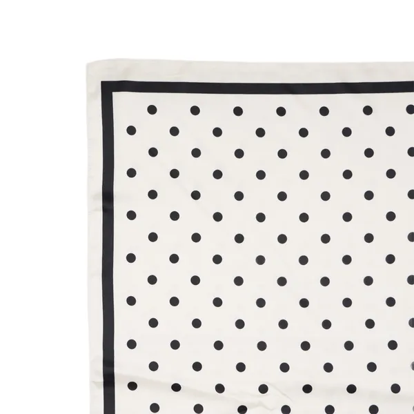 Calixto_Premium_Satin_Silk_Polka_Dot_Scarf_for_Women_–_Elegant_Square_Neck_Wrap,_Headscarf,_Bandana_&_Handbag_Accessory_–_Soft_Lightweight_Fashion_Scarf_with_Black_Border_–_90x90_cm
