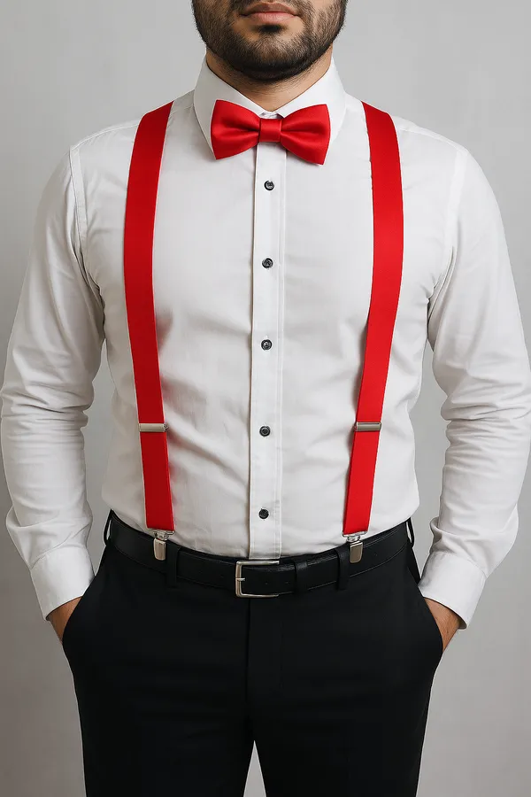 Premium_Red_Suspenders_for_Men__Adjustable_Elastic_Y-Back_Braces_with_Heavy_Duty_Strong_Metal_Clips__Classic_Formal_Wedding_Tuxedo_Office_Party_Retro_Vintage_Costume_Accessory_for_Men