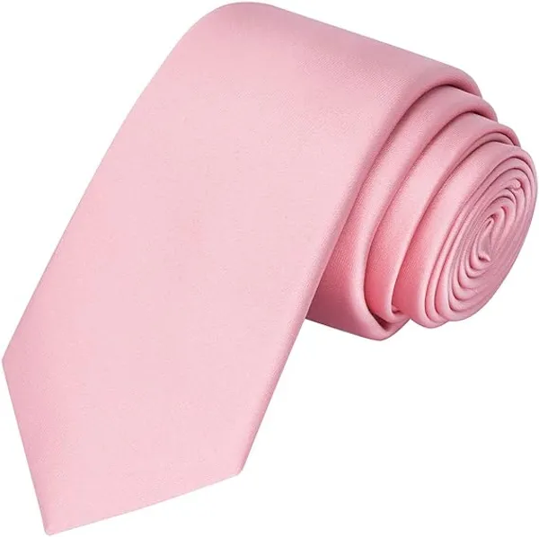 Calixto_Solid_Design_Men's_Blood_Red,Wine,_Pink_Solid_Color_Necktie_For_Men's_,_Polyster_Smooth_Fabric_Necktie_(Pack_Of_3)