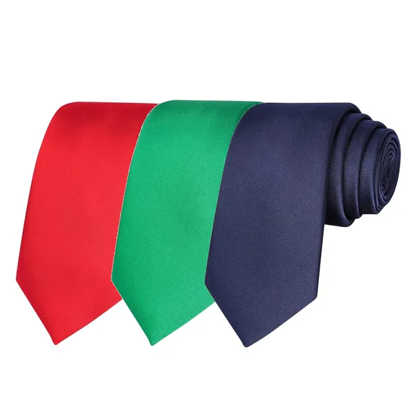 Calixto_Solid_Design_Men's_Blood_Red,Bottle_Green,_Blue_New_Solid_Color_Necktie_For_Men's_,_Polyster_Smooth_Fabric_Necktie_(Pack_Of_3)