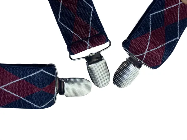 Mens_Adjustable_Y-Back_Suspenders__Wide_Clip-On_Elastic_Braces_with_Heavy-Duty_Metal_Clips,_Navy_Blue_&_Burgundy_Argyle_Diamond_Pattern__Classic_Suspenders_for_Pants,_Business,_Wedding,_Formal_&_Casual_Outfits