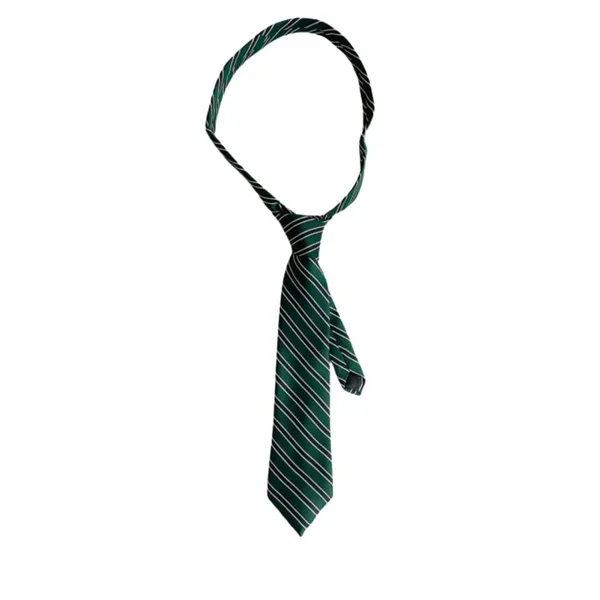 Roomy_Green_With_Thin_Black_Stripes_Stripes_Design,_Poly_Cotton_Smooth_Fabric,_Color_Neck_Tie