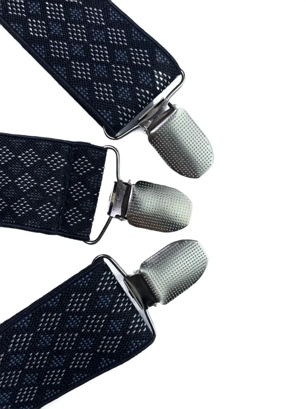 Mens_Suspenders__Black_with_Diamond-Check_Pattern,_Adjustable_Y-Back_Style,_Elastic_Straps_&_Heavy-Duty_Clips_for_Weddings,_Business_Suits,_Formal_Events_&_Casual_Fashion