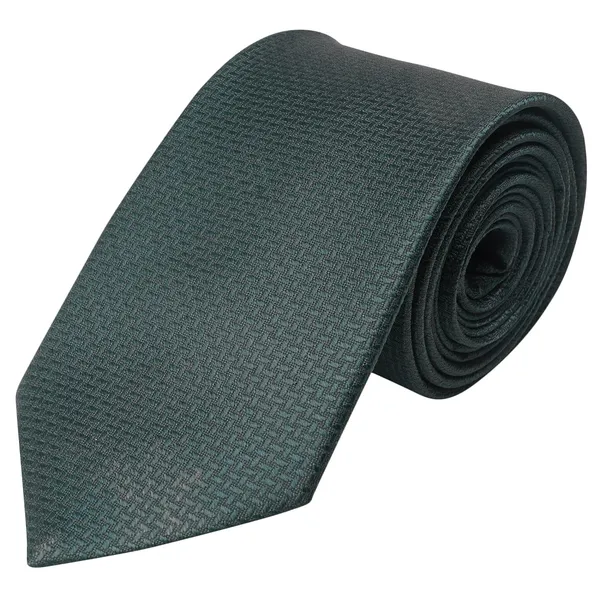 Dark_Green_Mens_Micro_Silky_Smooth_Fabric_Criss_Cross_Design_Neck_Tie_&_Pocket_Square_With_Leatherite_Gift_Box