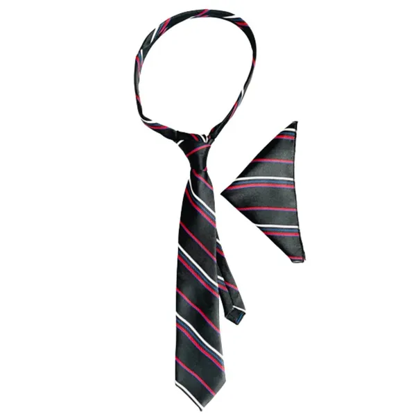 Multicolour_Stripes_Design,_Poly_Cotton_Smooth_Fabric,Neck_Tie_With_Pocket_Square
