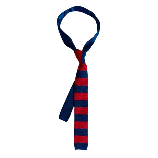 Red_&_Purple_Stripes_Men'S_Knitted_Tie,_Narrow_Skinny_Slim_&Trending_Designer_Necktie