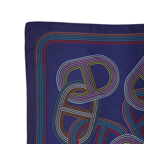 Calixto_Luxurious_Satin_Silk_Feel_Square_Scarf_for_Women_|_90x90_cm_|_Elegant_Navy_Blue_with_Multicolor_Geometric_Print_|_Versatile_for_Neck,_Head,_or_Handbag_Accessory