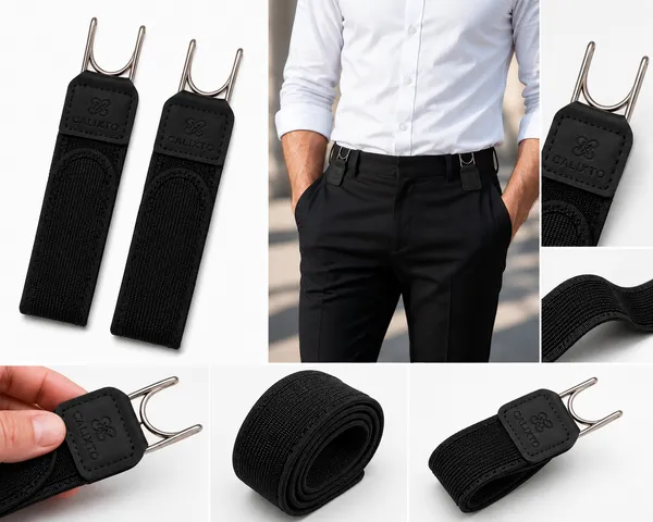 CALIXTO_Buckleless_Belt_for_Men_&_Women_–_Stretch_Fit_No_Buckle_Elastic_Waist_Belt,_Comfortable_Breathable_Lightweight_Belt_for_Jeans,_Pants_&_Travel,_Secure_Hold,_Machine_Washable,_Unisex_Design