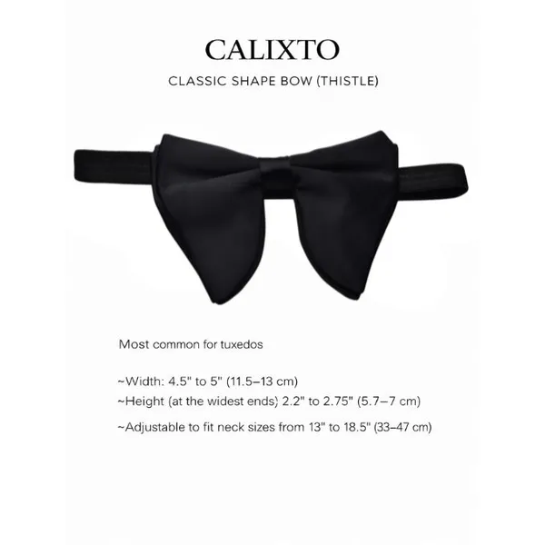 Calixto_Black_Tuxedo_Cummerbund_and_Bow_Tie_Set_for_Men_–_Adjustable_Pre-Tied_Bowtie,_Satin_Pleated_Cummerbund_&_Pocket_Square_–_Formal_Wedding_Prom_Tuxedo_Accessories_Gift_Set_with_Luxury_Box