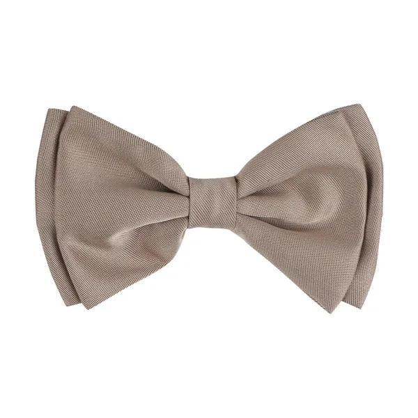 Cream_Double_Layer_Pre-Tied_Bow_With_Lapel_Pin__for_Men,_Classic_Solid_Color_Satin_Fabric_Bow_Tie,_Adjustable_Length_Clip,_Formal_Bow