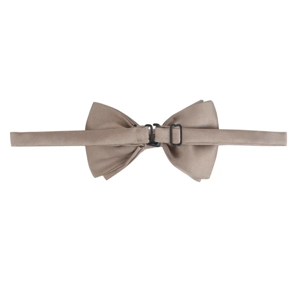 Cream_Double_Layer_Pre-Tied_Bow_With_Lapel_Pin__for_Men,_Classic_Solid_Color_Satin_Fabric_Bow_Tie,_Adjustable_Length_Clip,_Formal_Bow