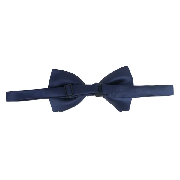 Dark_Blue_Double_Layer_Pre-Tied_Bow_With_Lapel_Pin__for_Men,_Classic_Solid_Color_Satin_Fabric_Bow_Tie,_Adjustable_Length_Clip,_Formal_Bow