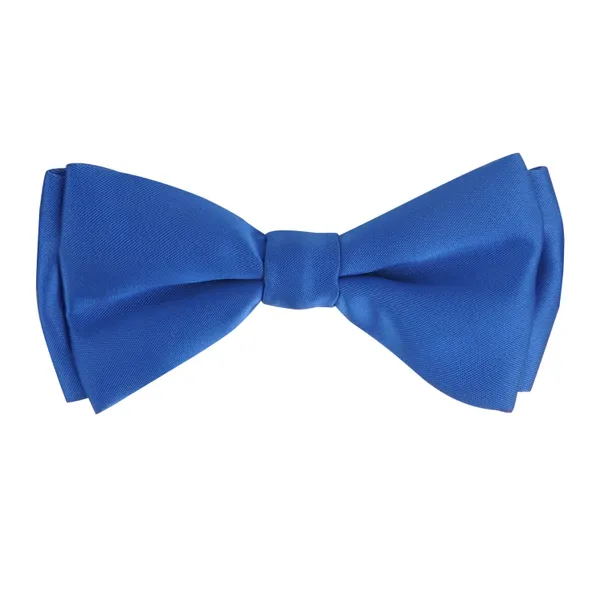 Royal_Blue_Double_Layer_Pre-Tied_Bow_With_Lapel_Pin__for_Men,_Classic_Solid_Color_Satin_Fabric_Bow_Tie,_Adjustable_Length_Clip,_Formal_Bow