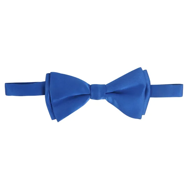 Royal_Blue_Double_Layer_Pre-Tied_Bow_With_Lapel_Pin__for_Men,_Classic_Solid_Color_Satin_Fabric_Bow_Tie,_Adjustable_Length_Clip,_Formal_Bow