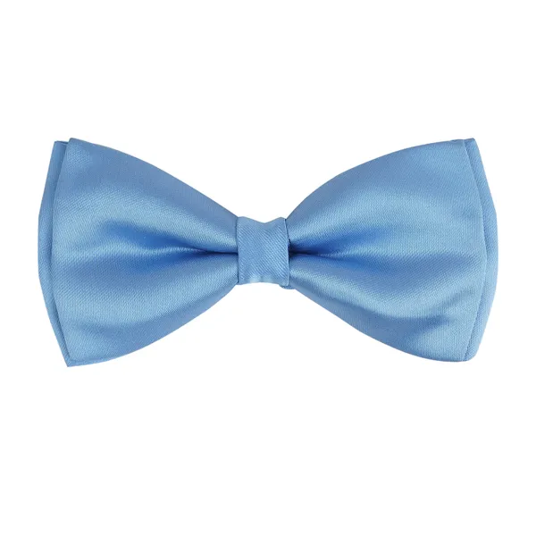 Sky_Blue_Elegant_Double_Layer_Bow_Pre-Tied_Bow_And_Lapel_Pin_for_Men,_Classic_Solid_Color_100%_Polyester_Micro_Fabric_Bow_Tie,_Adjustable_Length_Clip
