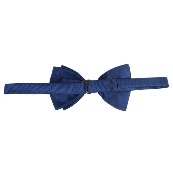 Navy_Blue_Elegant_Double_Layer_Bow_Pre-Tied_Bow_And_Lapel_Pin_for_Men,_Classic_Solid_Color_100%_Polyester_Micro_Fabric_Bow_Tie,_Adjustable_Length_Clip