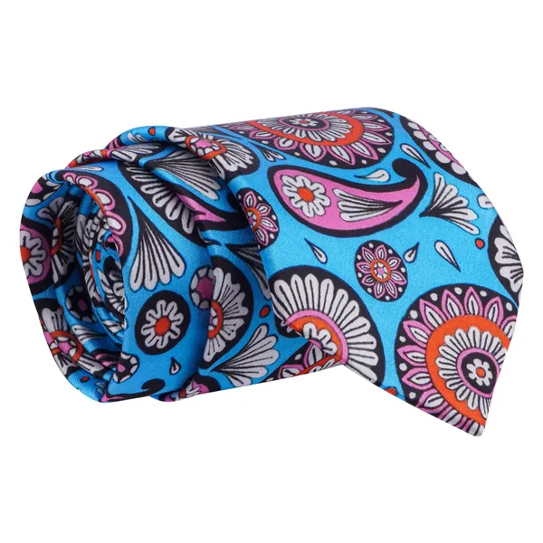 Calixto_Men's_Black_&_White_Paisley_Bandana_Necktie_and_Pocket_Square_Set_–_Classic_Western_Style_Formal_Accessory