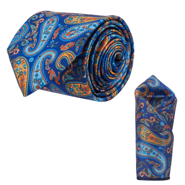 Calixto_Men’s_Bright_Blue_Floral_Paisley_Tie_and_Pocket_Square_Set_–_Bold_&_Unique_Necktie_for_Weddings,_Parties,_and_Formal_Events
