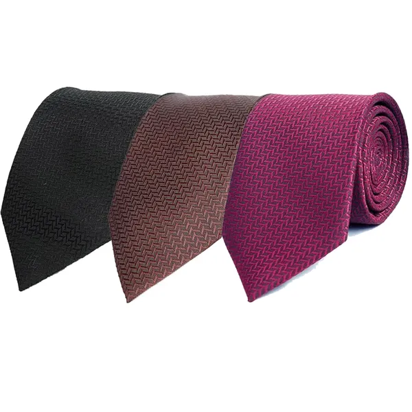 Calixto_Men's_Criss_Cross_Design_MicroPoly_Necktie_For_Men,_Formal_Tie,_Solid_Colors_with_Silky_Feel,_Free_Pocket_Square_with_Each_Tie_(Pack_Of_3)