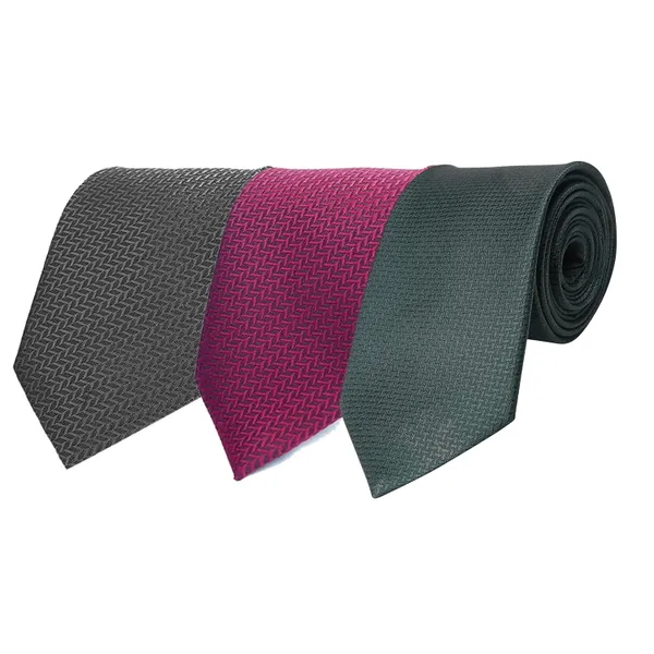 Calixto_Men's_Criss_Cross_Design_MicroPoly_Necktie_For_Men,_Formal_Tie,_Solid_Colors_with_Silky_Feel,_Free_Pocket_Square_with_Each_Tie_(Pack_Of_3)