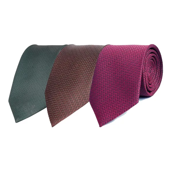 Calixto_Men's_Criss_Cross_Design_MicroPoly_Necktie_For_Men,_Formal_Tie,_Solid_Colors_with_Silky_Feel,_Free_Pocket_Square_with_Each_Tie_(Pack_Of_3)