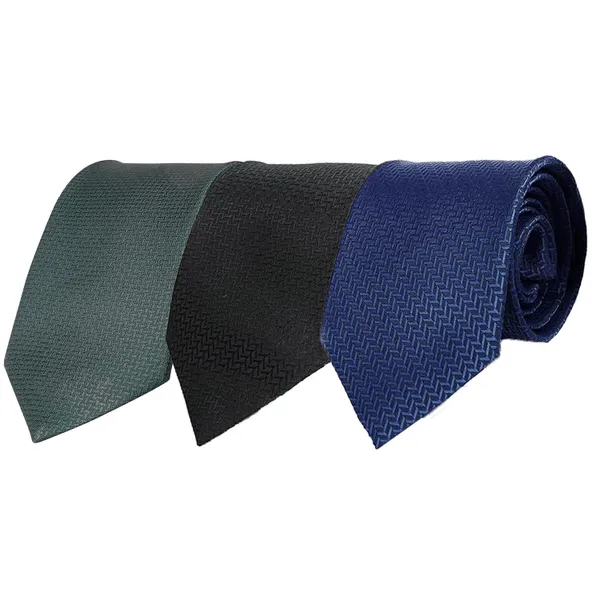 Calixto_Men's_Criss_Cross_Design_MicroPoly_Necktie_For_Men,_Formal_Tie,_Solid_Colors_with_Silky_Feel,_Free_Pocket_Square_with_Each_Tie_(Pack_Of_3)