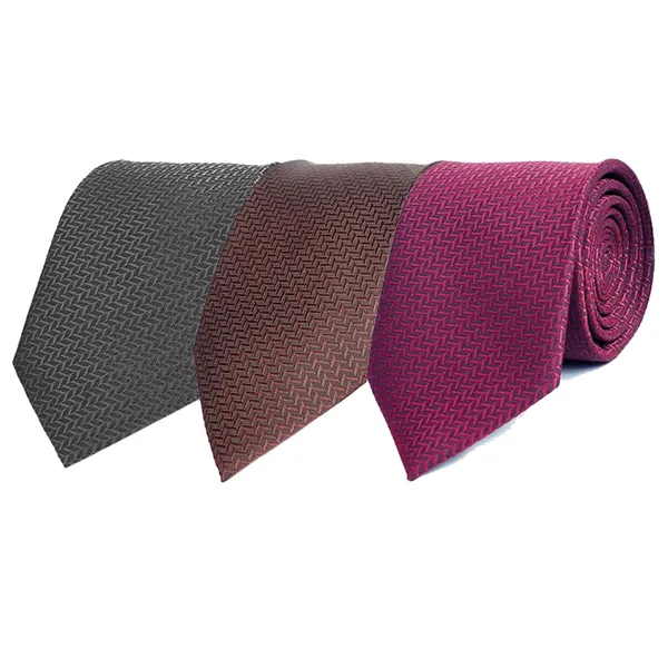Calixto_Men's_Criss_Cross_Design_MicroPoly_Necktie_For_Men,_Formal_Tie,_Solid_Colors_with_Silky_Feel,_Free_Pocket_Square_with_Each_Tie_(Pack_Of_3)