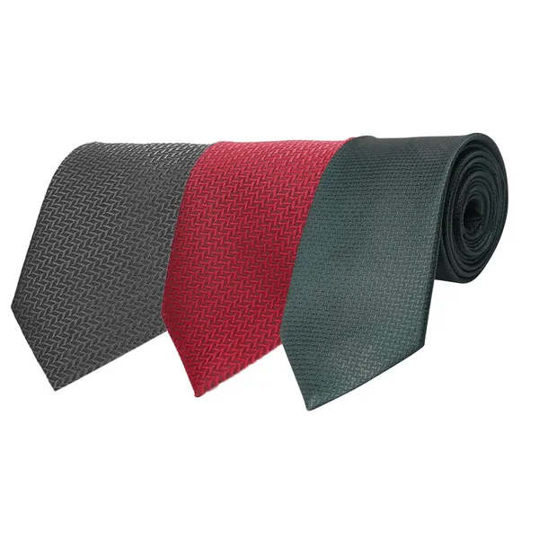 Calixto_Men's_Criss_Cross_Design_MicroPoly_Necktie_For_Men,_Formal_Tie,_Solid_Colors_with_Silky_Feel,_Free_Pocket_Square_with_Each_Tie_(Pack_Of_3)
