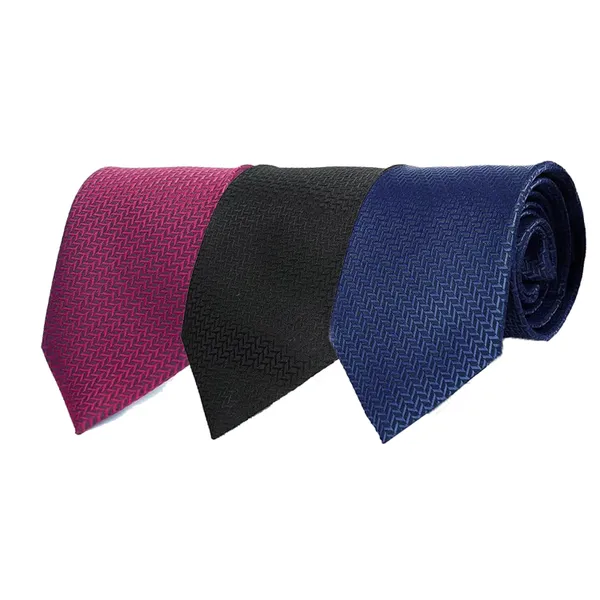 Calixto_Men's_Criss_Cross_Design_MicroPoly_Necktie_For_Men,_Formal_Tie,_Solid_Colors_with_Silky_Feel,_Free_Pocket_Square_with_Each_Tie_(Pack_Of_3)