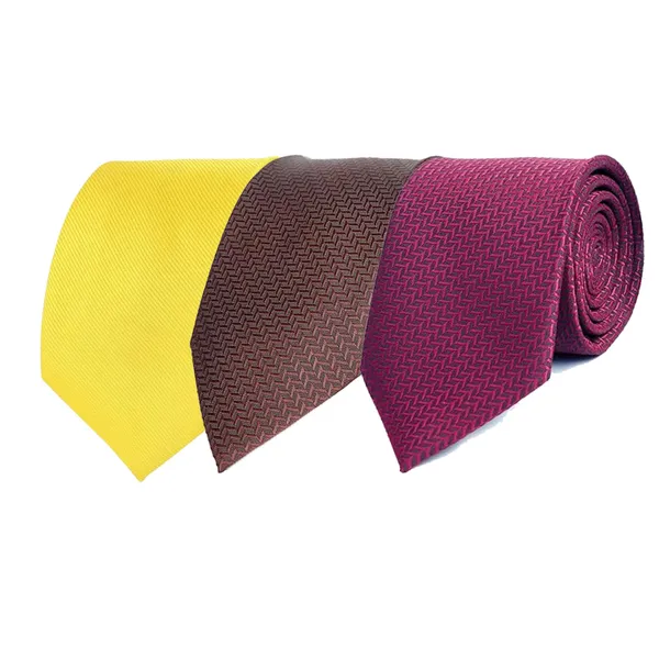 Calixto_Men's_Criss_Cross_Design_MicroPoly_Necktie_For_Men,_Formal_Tie,_Solid_Colors_with_Silky_Feel,_Free_Pocket_Square_with_Each_Tie_(Pack_Of_3)