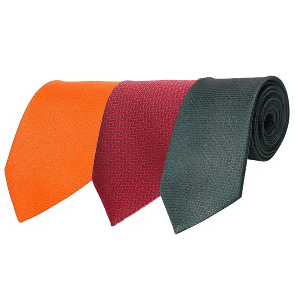 Calixto_Men's_Criss_Cross_Design_MicroPoly_Necktie_For_Men,_Formal_Tie,_Solid_Colors_with_Silky_Feel,_Free_Pocket_Square_with_Each_Tie_(Pack_Of_3)