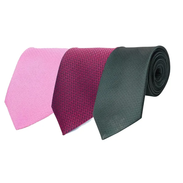 Calixto_Men's_Criss_Cross_Design_MicroPoly_Necktie_For_Men,_Formal_Tie,_Solid_Colors_with_Silky_Feel,_Free_Pocket_Square_with_Each_Tie_(Pack_Of_3)