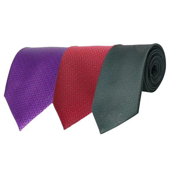 Calixto_Men's_Criss_Cross_Design_MicroPoly_Necktie_For_Men,_Formal_Tie,_Solid_Colors_with_Silky_Feel,_Free_Pocket_Square_with_Each_Tie_(Pack_Of_3)