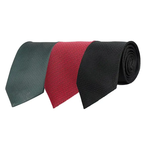 Calixto_Men's_Criss_Cross_Design_Micro_Poly_Necktie_For_Men,_Formal_Tie,_Solid_Colors_with_Silky_Feel,_Free_Pocket_Square_with_Each_Tie_(Pack_Of_3)