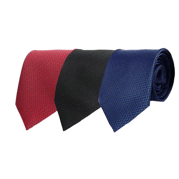 Calixto_Men's_Criss_Cross_Design_Micro_Poly_Necktie_For_Men,_Formal_Tie,_Solid_Colors_with_Silky_Feel,_Free_Pocket_Square_with_Each_Tie_(Pack_Of_3)