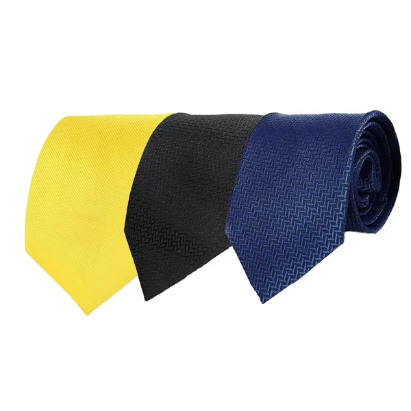 Calixto_Men's_Criss_Cross_Design_Micro_Poly_Necktie_For_Men,_Formal_Tie,_Solid_Colors_with_Silky_Feel,_Free_Pocket_Square_with_Each_Tie_(Pack_Of_3)