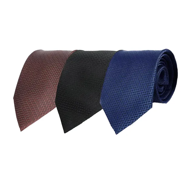Calixto_Men's_Criss_Cross_Design_Micro_Poly_Necktie_For_Men,_Formal_Tie,_Solid_Colors_with_Silky_Feel,_Free_Pocket_Square_with_Each_Tie_(Pack_Of_3)
