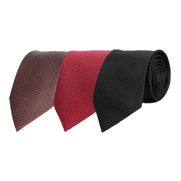Calixto_Men's_Criss_Cross_Design_Micro_Poly_Necktie_For_Men,_Formal_Tie,_Solid_Colors_with_Silky_Feel,_Free_Pocket_Square_with_Each_Tie_(Pack_Of_3)