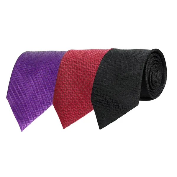 Calixto_Men's_Criss_Cross_Design_Micro_Poly_Necktie_For_Men,_Formal_Tie,_Solid_Colors_with_Silky_Feel,_Free_Pocket_Square_with_Each_Tie_(Pack_Of_3)