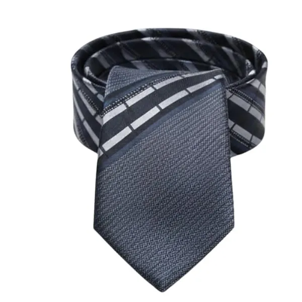 Calixto_Men’s_Dark_Gray_Textured_Tie_Classic_Elegant_Woven_Necktie_for_Men_Formal_Business_Wedding_Party_Silk_Like_Luxury_Neck_Tie_Standard_Length_Fashion_Accessories_Gift