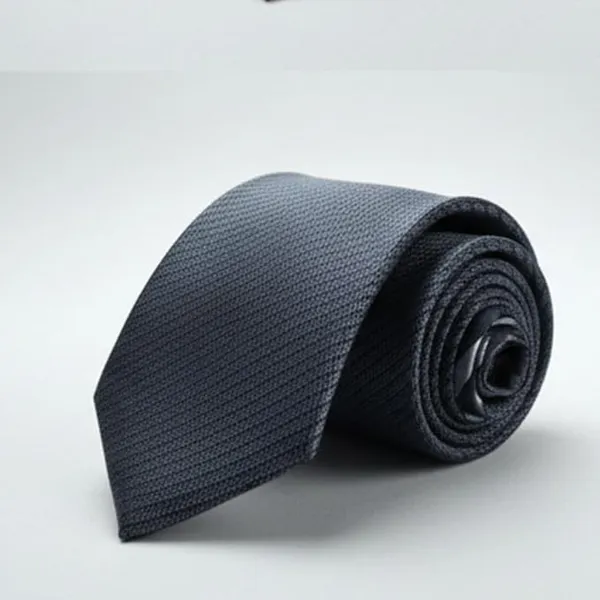 Calixto_Men’s_Dark_Gray_Textured_Tie_Classic_Elegant_Woven_Necktie_for_Men_Formal_Business_Wedding_Party_Silk_Like_Luxury_Neck_Tie_Standard_Length_Fashion_Accessories_Gift