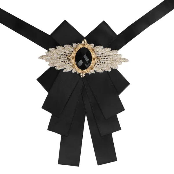 Men's_Designer_Black_Cravats_Microfiber_Satin_Adjustable_Strap