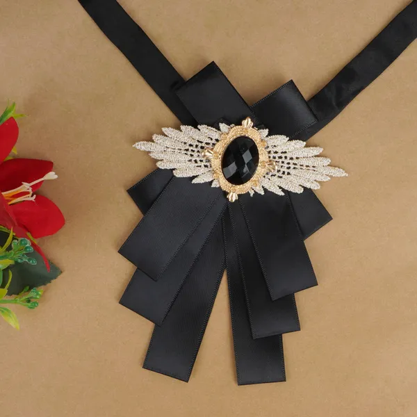 Men's_Designer_Black_Cravats_Microfiber_Satin_Adjustable_Strap