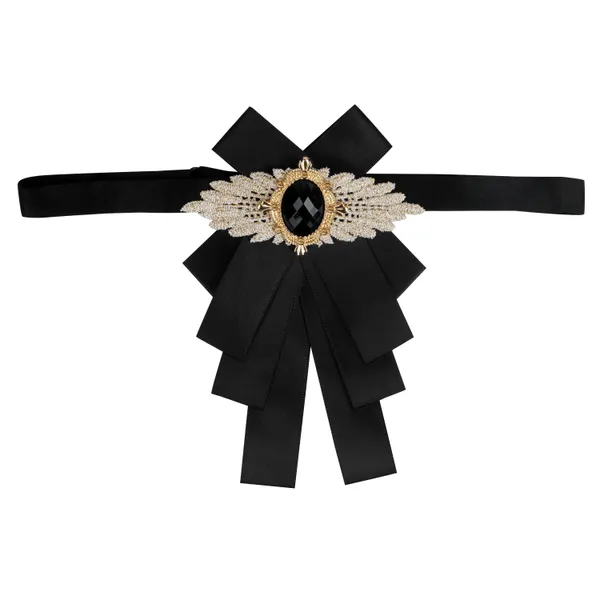 Men's_Designer_Black_Cravats_Microfiber_Satin_Adjustable_Strap